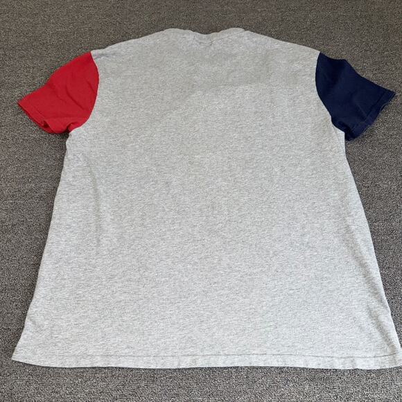 Polo Ralph Lauren Polo Bear T-Shirt Men’s L Gray Colorblock Sleeves Classic Fit - Picture 3 of 7